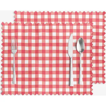 ubrus Prostírání na stůl teflonové - Červené kostičky - sada 2ks 30 x 40 cm