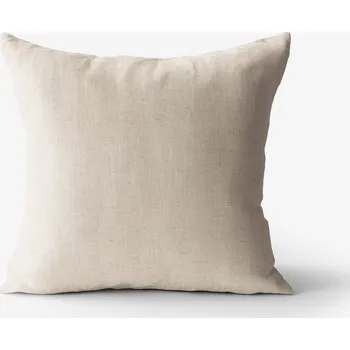 Povlak na polštářek Povlak na polštář ze lněné směsi - režný 45 x 45 cm