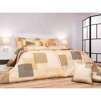 DADKA VRACOV Povlečení bavlna Patrik béžový 140x240, 70x90 cm