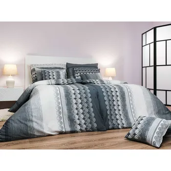 Povlečení DADKA VRACOV Povlečení krep Sahara šedá 240x220, 2x 70x90 cm