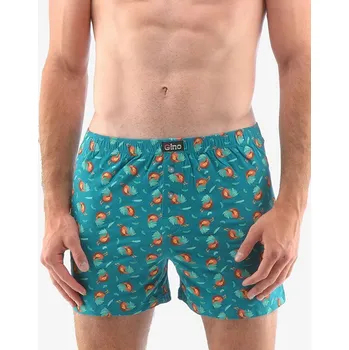 Trenýrky Pánské trenky volné, šité, s potiskem 75182P - šalvěj paprika - 46/48