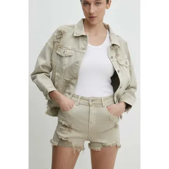 Dámské kraťasy Džínové šortky Answear.LAB 5623.pjs béžová 80X, vel. XL
