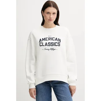 Dámská mikina Mikina Tommy Hilfiger WW0WW45752 bílá 00X, vel. XXL