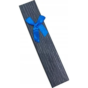 Dárková krabička Tmavě modrá dlouhá krabička s ozdobným balením dárek k dárku mašlička