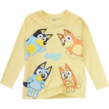 Chlapecké tričko EplusM dětské tričko s dlouhým rukávem bavlna žluté velikost 116