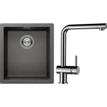 Kuchyňský dřez Set Schock S12-3 (dřez Kaia N-100S Silverstone + baterie Epos Nerezový vzhled)