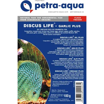 Návnadová surovina DISCUS LIFE - garlic plus frozen-blister - mražené krmivo s česnekem 100 g