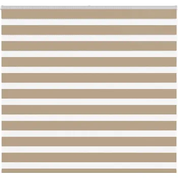 Roleta vidaXL Zebra roleta 160x150 cm šířka látky 155,9 cm polyester [4014767] Barva: sand brown