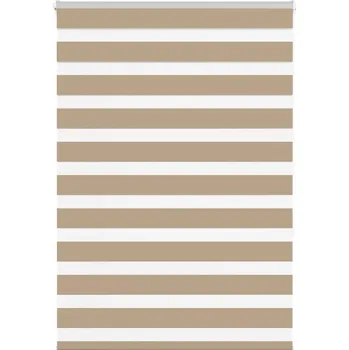 vidaXL Zebra roleta 115x150 cm šířka látky 110,9 cm polyester [4014758] Barva: sand brown