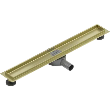 Mexen Flat 360° otočný korpus pro lineární odtok 70 cm, zlatý kartáčovaný - 1A40070 Lineární podlahové odtoky