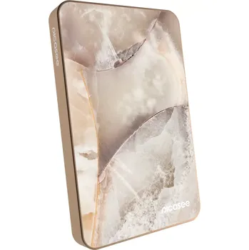 Powerbanka Picasee Powerbanka s MagSafe 5 000 mAh Zlatá - Cream marble