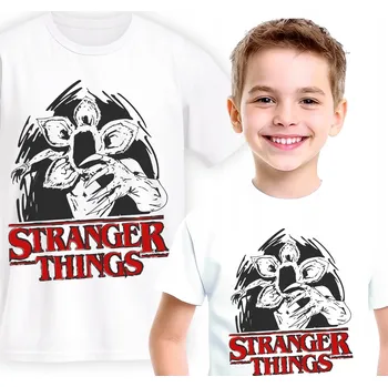 DĚTSKÉ TRIČKO BÍLÉ DEMOGORGON STRANGER THINGS VELIKOST L 152CM