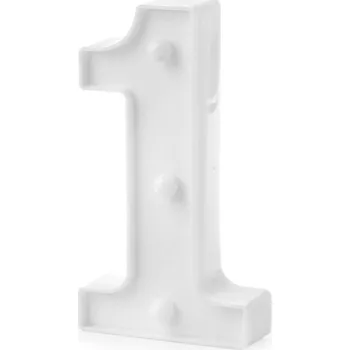 Svítící číslice k narozeninám a Novému roku, střední, 2 "1" bílá