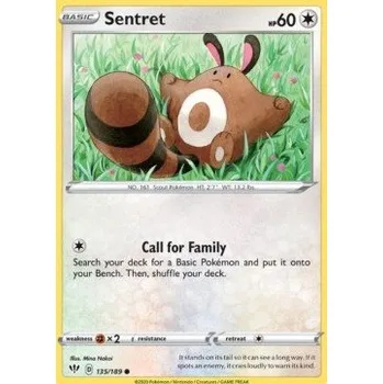Karetní hra Pokémon DAA 135/189 Sentret - Darkness Ablaze Stav: Near Mint, Verze: REVERSE HOLO