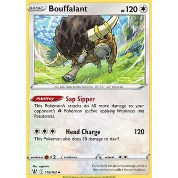 Karetní hra Pokémon BST 118/163 Bouffalant - Battle Styles Stav: Near Mint, Verze: REVERSE HOLO