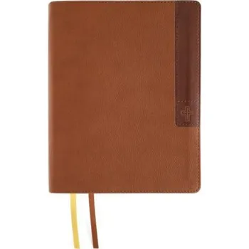 Niv, Journal the Word Bible, Large Print, Leathersoft, Brown, Red Letter, Comfort Print: Reflect, Take Notes, or Create Art Next to Your Favorite Vers (EN)