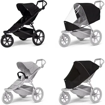 Kočárek Sportovní kočárek Thule Urban Glide 3 Black + madlo + pláštěnka + moskytiéra