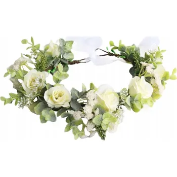 Čelenka Ecarla čelenka do vlasů věneček bílý