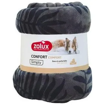 Pelíšek pro psa Pelech deka COCOON 200x150cm antracit se vzorem Zolux