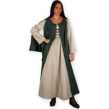 Karnevalový kostým Mytholon Středověké šaty Judit - krémovo-zelené, velikost S