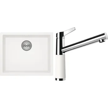 Kuchyňský dřez Set Schock S14-4 (dřez Kaia N-100L Polaris + baterie SC-510 Polaris)