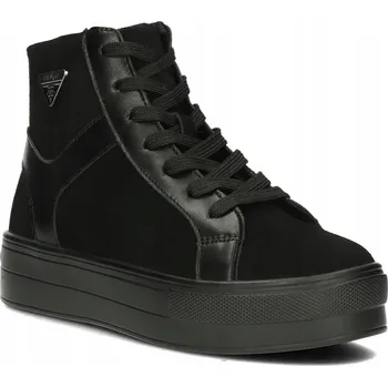 Dámská zimní obuv Dámské kožené kotníkové kotníkové boty Filippo na platformě se šněrováním, vel. 36