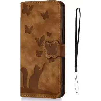 Book Cat iPhone 17 Pro, hnědá