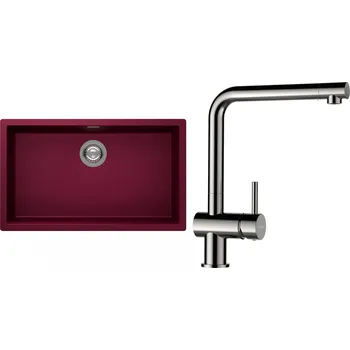 Kuchyňský dřez Set Schock S15-3 (dřez Kaia N-100XL Berry + baterie Epos Nerezový vzhled)