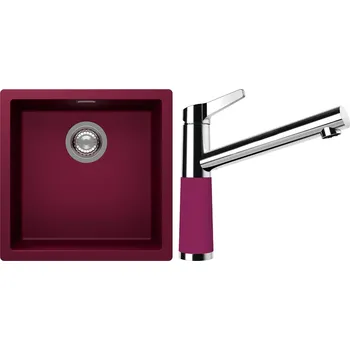 Kuchyňský dřez Set Schock S13-4 (dřez Kaia N-100 Berry + baterie SC-510 Berry)