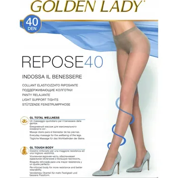 Dámské punčochy Punčocháče hladké Golden Lady Repose 40den hnědý meloun velikost 4