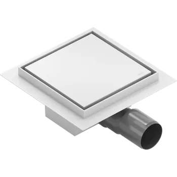 Mexen Flat-Q M13 podlahová vpust čtvercová 12 x 12 cm, bílá - 1210012 Bodové odtoky do podlahy