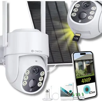 Bezpečnostní kamera SOLÁRNÍ IP WIFI KAMERA 4MP PTZ OTOČNÁ VENKOVNÍ IP66 DETEKCE SLEDOVÁNÍ