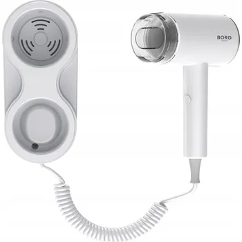 Fén Hotelový fén na vlasy Borg Hygiene Lodos bílý s držákem 1600W