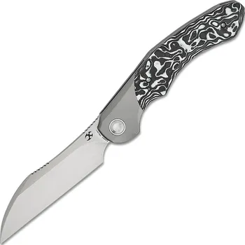 kapesní nůž Kansept Cosmos Stonewashed CPM 20CV Titan + Bílá Černá Nebula Uhlíková Vlákna K1059A2
