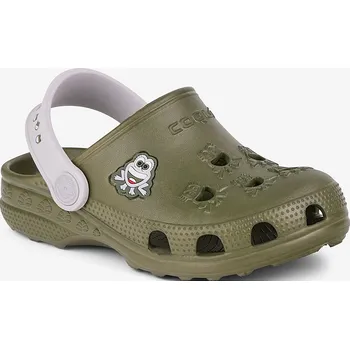 Chlapecké pantofle COQUI LITTLE FROG Army Green/Khaki Grey 27/28