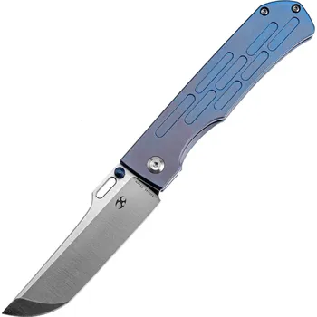 kapesní nůž Kansept Reedus Satin CPM-S35VN Modře eloxovaný titan K1041A5