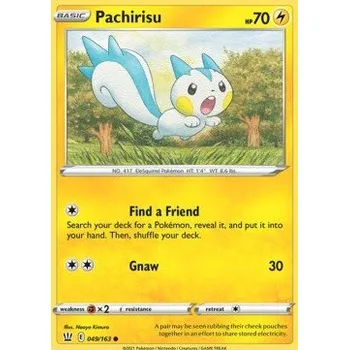 Karetní hra Pokémon BST 049/163 Pachirisu - Battle Styles Stav: Near Mint, Verze: REVERSE HOLO