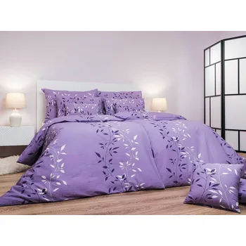 DADKA VRACOV Povlečení krep Mandevila fialová 140x240, 70x90 cm