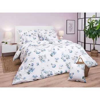 DADKA VRACOV Povlečení bavlna Sasanka modrá 220x200, 2x 70x90 cm