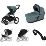 Městský kočárek Thule Urban Glide 4-wheel Mid blue + korbička Mid blue AKČNÍ SET 5V1
