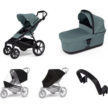 Kočárek Městský kočárek Thule Urban Glide 4-wheel Mid blue + korbička Mid blue AKČNÍ SET 5V1