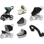 Městský kočárek Thule Urban Glide 4-wheel Mid blue + korbička Soft beige AKČNÍ SET 7V1