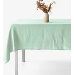 Hranatý ubrus ze lněné směsi - světle mátový 120 x 120 cm