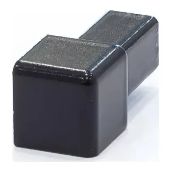 Růžek čtvercový pravoúhlý 10 mm komaxit černý (Růžek kov. pravoúhlý AL 10mm komaxit černý)