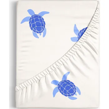 Prostěradlo Bavlněné napínací prostěradlo - Mořské želvy 80 x 160 cm