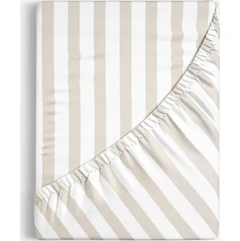 Prostěradlo Bavlněné napínací prostěradlo - Latte proužky 120 x 200 cm