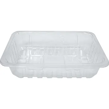 Jednorázové nádobí Zatavovací miska 227x178x50 1-dílná transparent žebrovaná (480 ks)