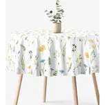 Kulatý ubrus 100% bavlněné plátno - Česká louka Ø 120 cm