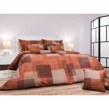 DADKA VRACOV Povlečení bavlna Patrik hnědý 140x240, 70x90 cm