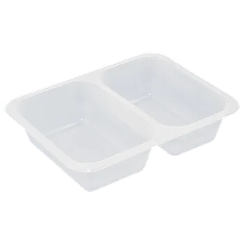 Jednorázové nádobí Zatavovací miska 227x178x50 2-dílná transparentní (400ks)